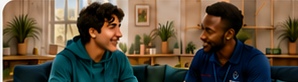 Supported living support worker spending time with an adult at home